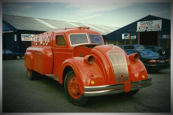 1940 Dodge RX70 Airflow pre restoration paint workshop GWD Russells Texaco Tanker American trucks vehicle museum Invercargill